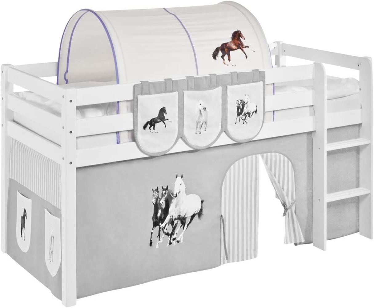 Tunnel 'Pferde Lila' für Hochbett, Spielbett und Etagenbett Bild 1