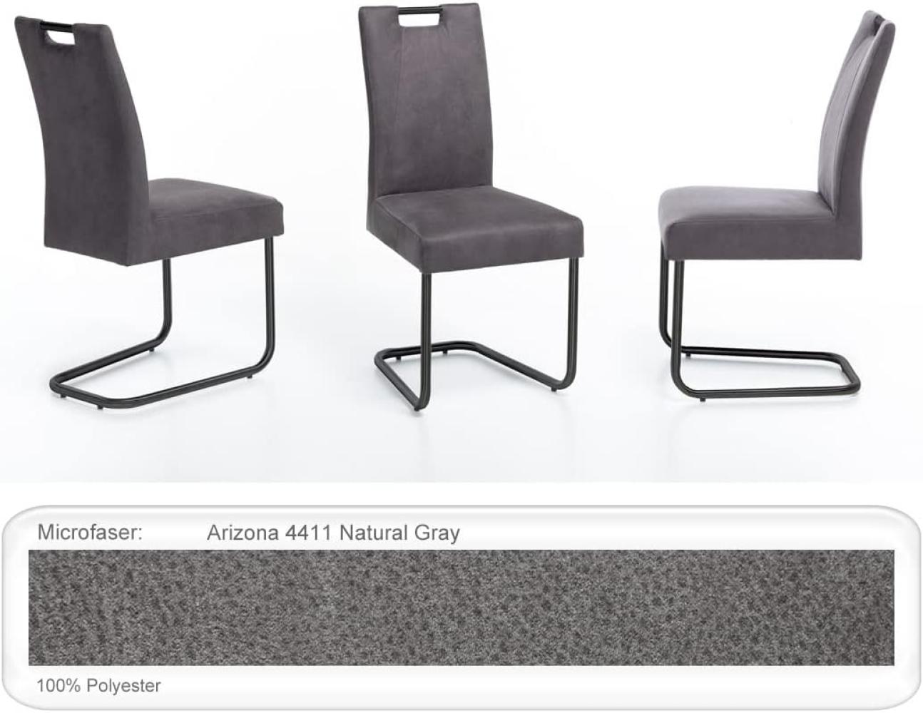 6x Schwingstuhl Kato Griff Gestell schwarz Esszimmerstuhl Küchenstuhl Arizona 4411 Natural Gray Bild 1