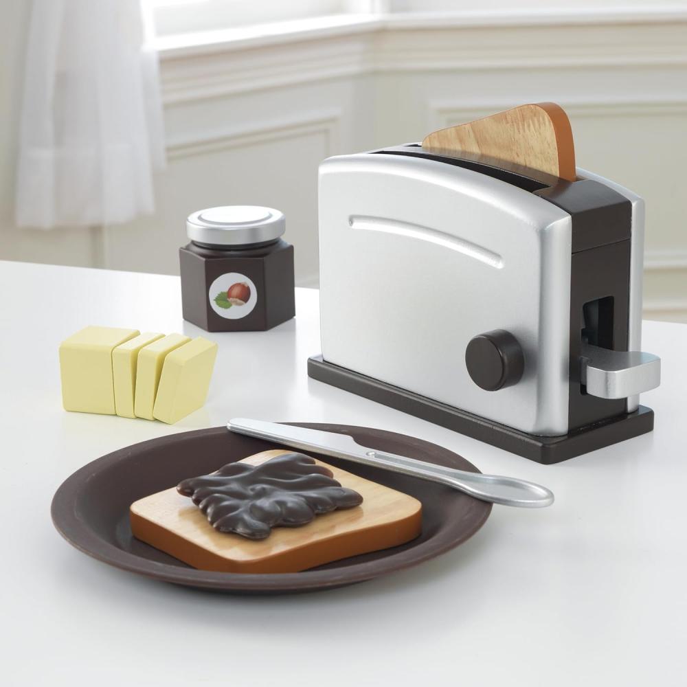 KidKraft 63373 Spielset Spielzeug-Set mit Toaster, Espressofarben Bild 1