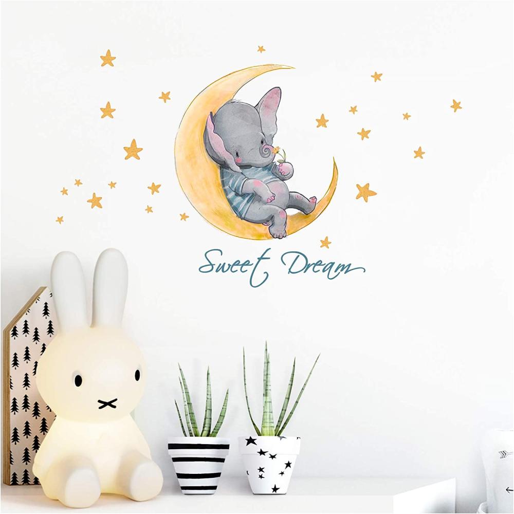 Little Deco 'Spruch: Sweet Dream Elefant und Mond' Wandtattoo Bild 1