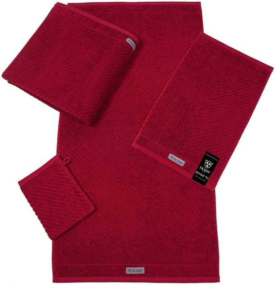 Ross Uni-Rippe Handtücher Smart | Waschhandschuh 16x22 cm | marsala Bild 1