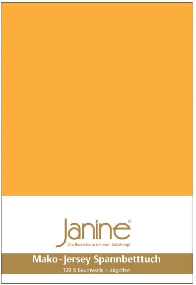 Janine Spannbetttuch 5007 Mako Jersey 180/200 bis 200/200 cm Sonnengelb Fb. 63 Bild 1