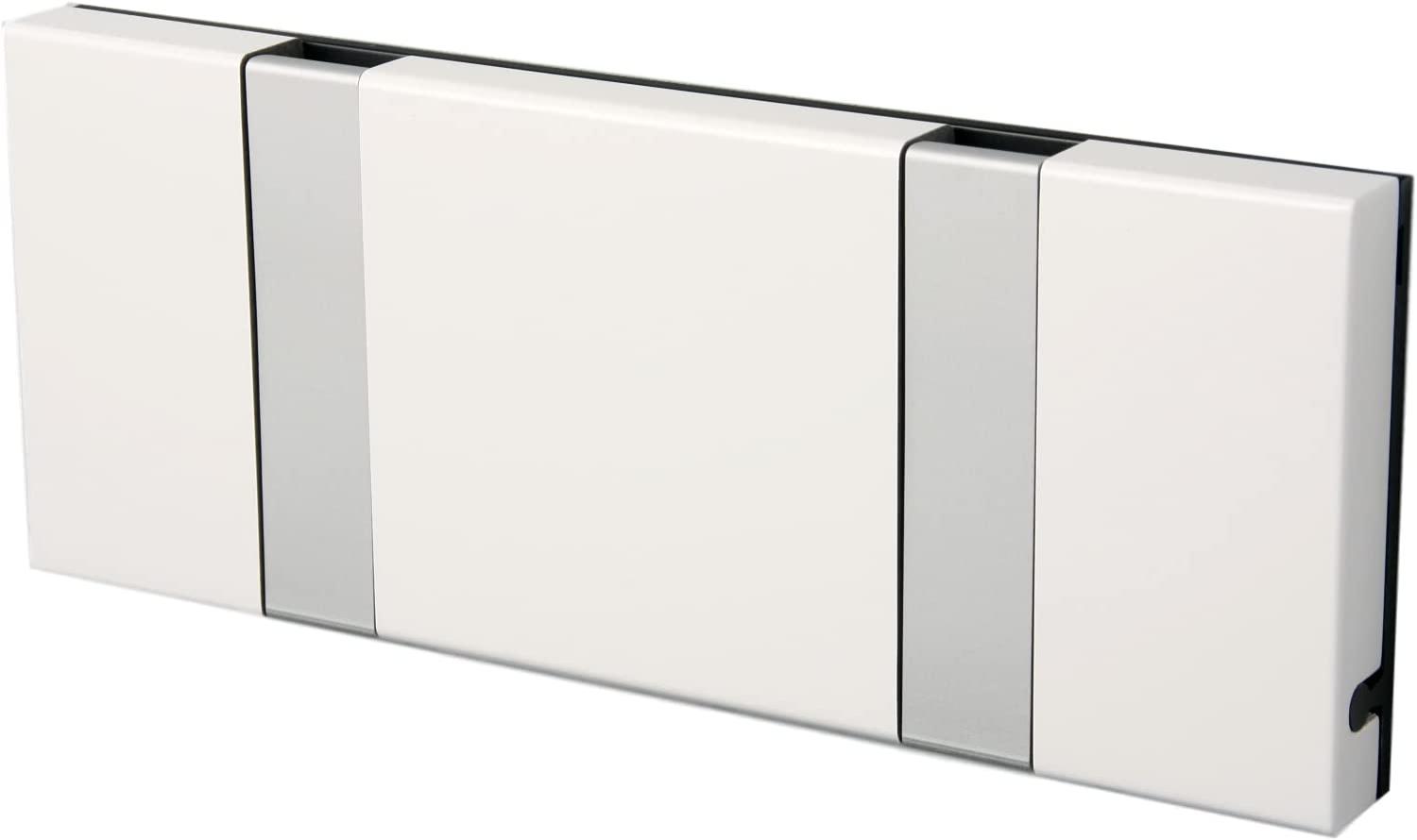 LoCa Garderobe Knax 2 weiß mit Alu Haken klappbar Länge 19,8 cm Bild 1