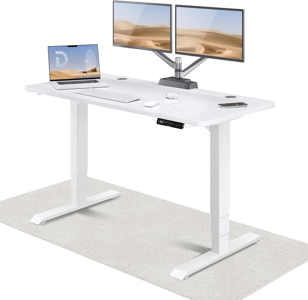 Desktronic Höhenverstellbarer Schreibtisch (140 x 70 cm) - Schreibtisch Höhenverstellbar Elektrisch mit Flüsterleisem Dual-Motor & Touchscreen - Hohe Tragfähigkeit - Stehtisch Bild 1