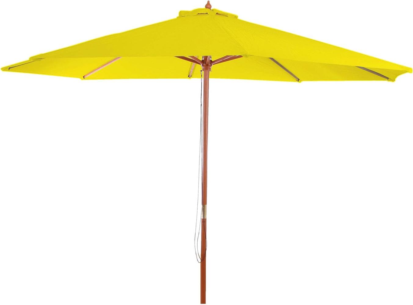 Sonnenschirm Florida, Gartenschirm Marktschirm, Ø 3,5m Polyester/Holz 7kg ~ gelb Bild 1