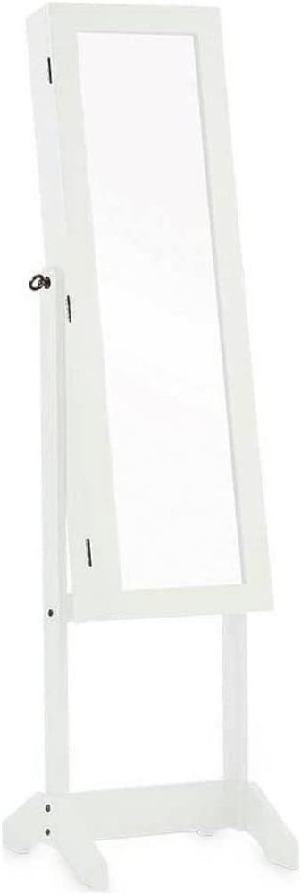 Spiegel Schmuckständer Weiß Holz MDF (36 x 140 x 36,5 cm) Bild 1