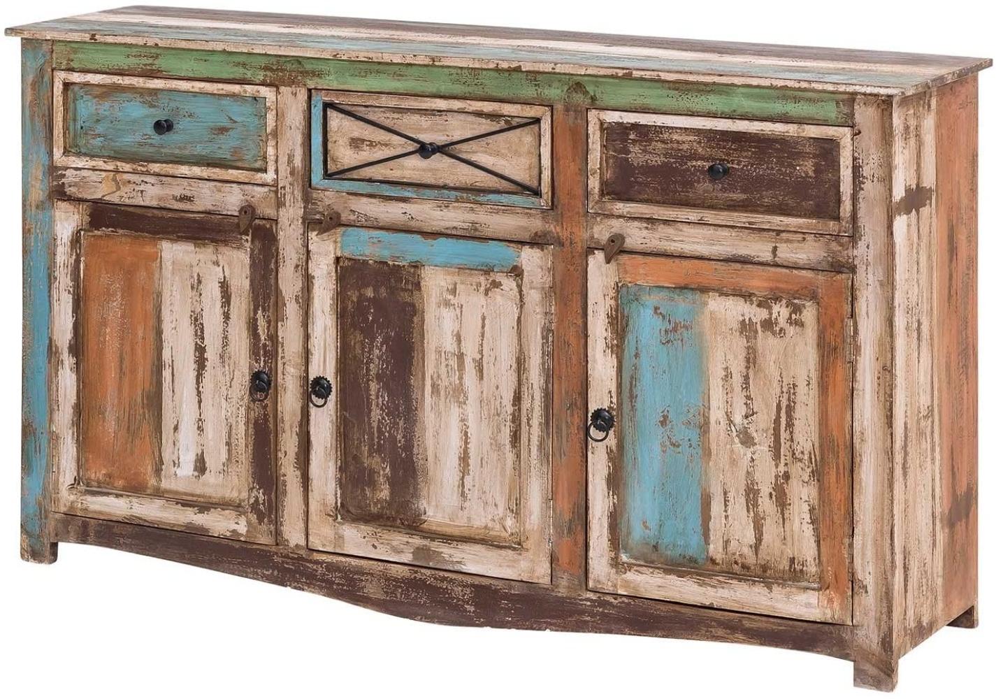 Sideboard Largo 150cm Breit aus Massivholz im Vintage Look Bild 1