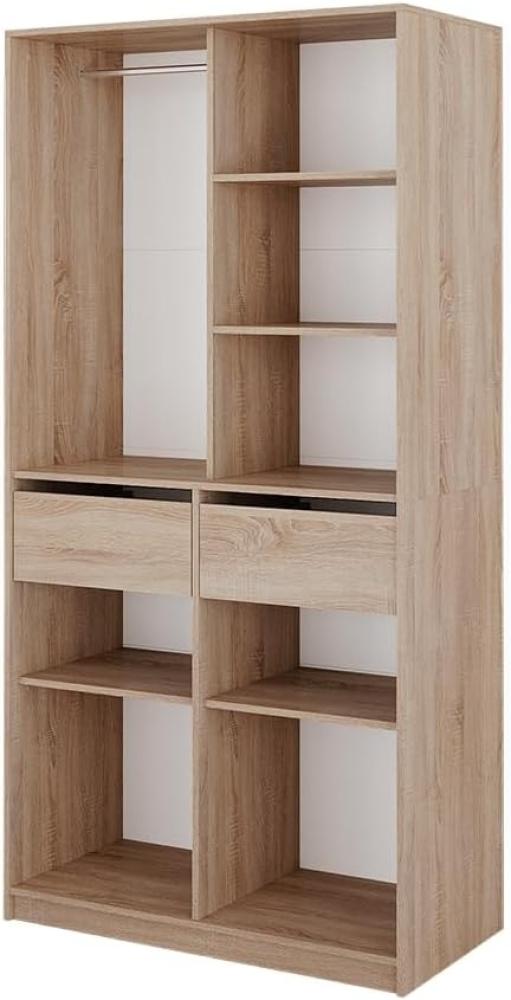 Vicco Kleiderschrank Elmo Sonoma 100 x 200 cm mit 2 Schubladen Bild 1