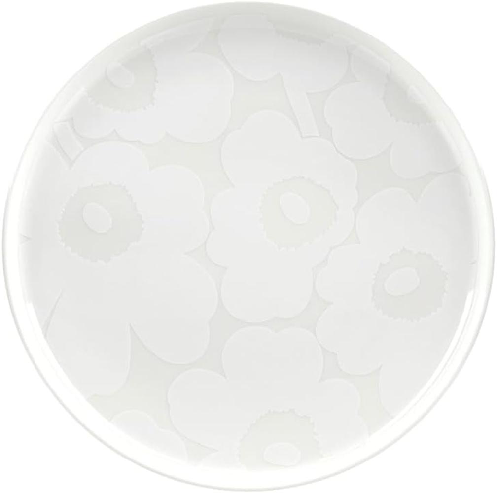 Marimekko - Oiva Unikko Speiseteller aus Steingut, 25,4 cm, Weiß Bild 1
