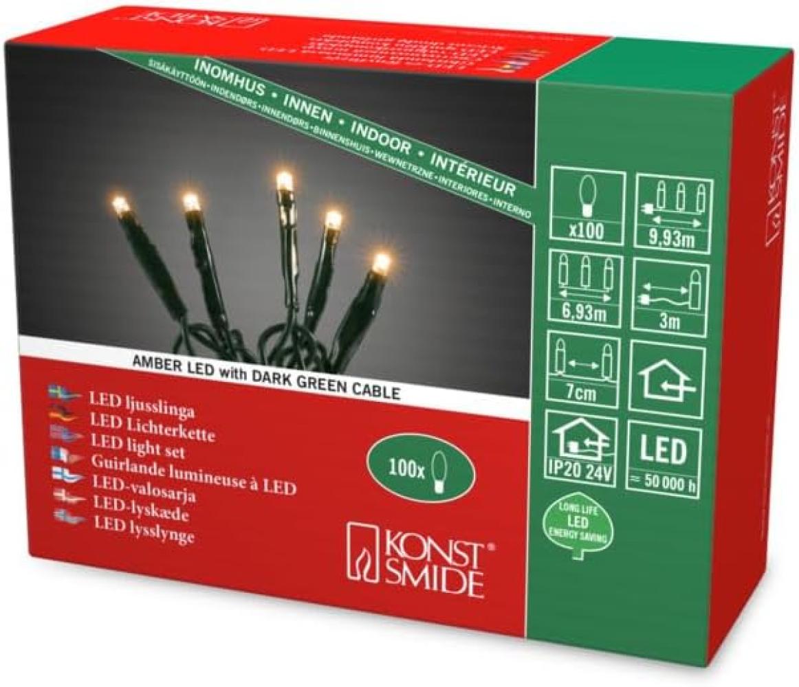 KONSTSMIDE No. 6354-820 Micro LED Lichterkette 100 bernsteinfarbene Dioden IP20 Bild 1