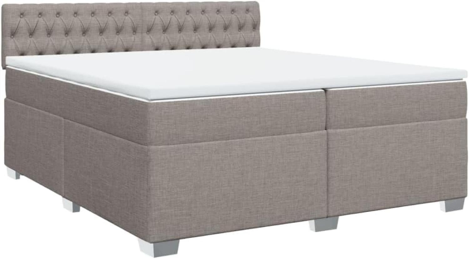 Boxspringbett mit Matratze Taupe 200x200 cm Stoff 3286006 Bild 1