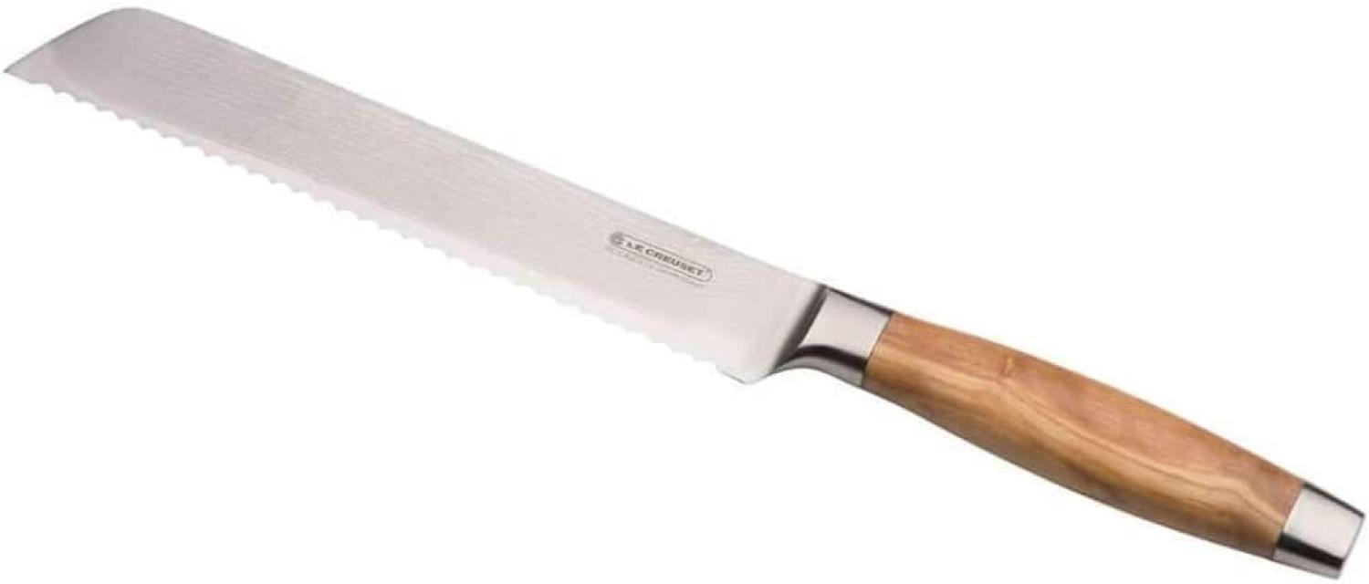 Le Creuset Brotmesser mit Holzgriff Olive 20 cm Bild 1