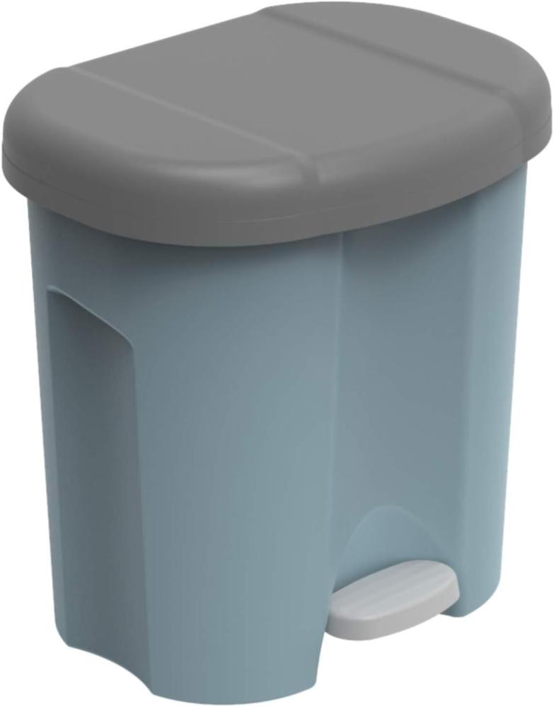 rotho-Swiss Abfalleimer DUO (BHT 39x40. 50x32 cm) BHT 39x40. 50x32 cm grau Mülleimer Abfallsammler Abfallbehälter Abfalltrenner Bild 1