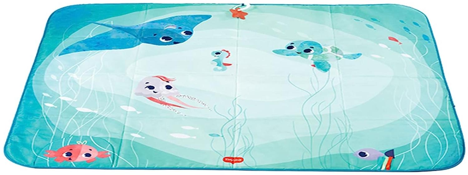 Tiny Love Baby Krabbeldecke “Super Mat\" - Treasure the Ocean Design, XL Outdoor-Picknickdecke (140x113 cm), große und wasserfeste Baby-Spieldecke mit viel Spielzeug, nutzbar ab der Geburt, mehrfarbig Bild 1