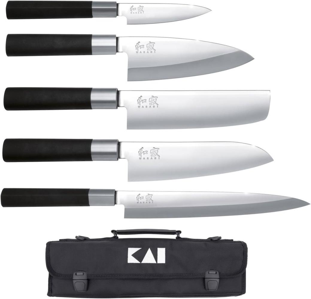 Kai Wasabi Black Messertasche mit 5 Messer, Messeraufbewahrung, Messeretui, DM-0781JP67 Bild 1