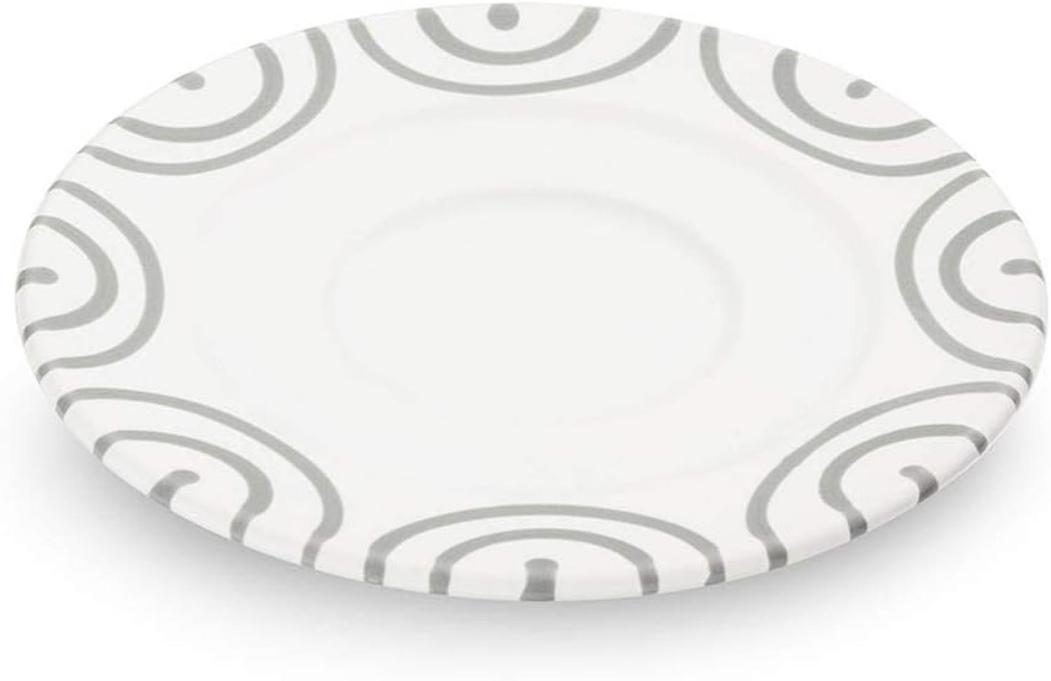 Graugeflammt, Unterteller Kaffee Gourmet (Ø 16cm) - Gmundner Keramik Kaffeetasse - Mikrowelle geeignet, Spülmaschinenfest Bild 1