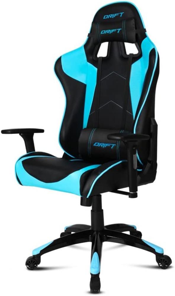 Gaming-Stuhl DRIFT DR300BL Computersessel Bürostuhl schwarz azurblau Bild 1
