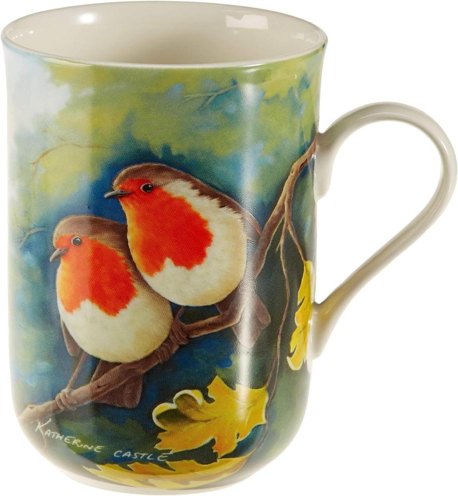 Becher 330 ml ROTKEHLCHEN Birds of the World / Maxwell & Williams / Bone China / Katherine Castle / Kaffeebecher / Pott Bild 1