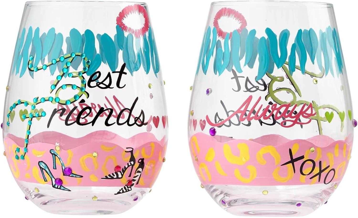 ENESCO Designs von Lolita Best Friends Weinglas Set, Multicolor Bild 1