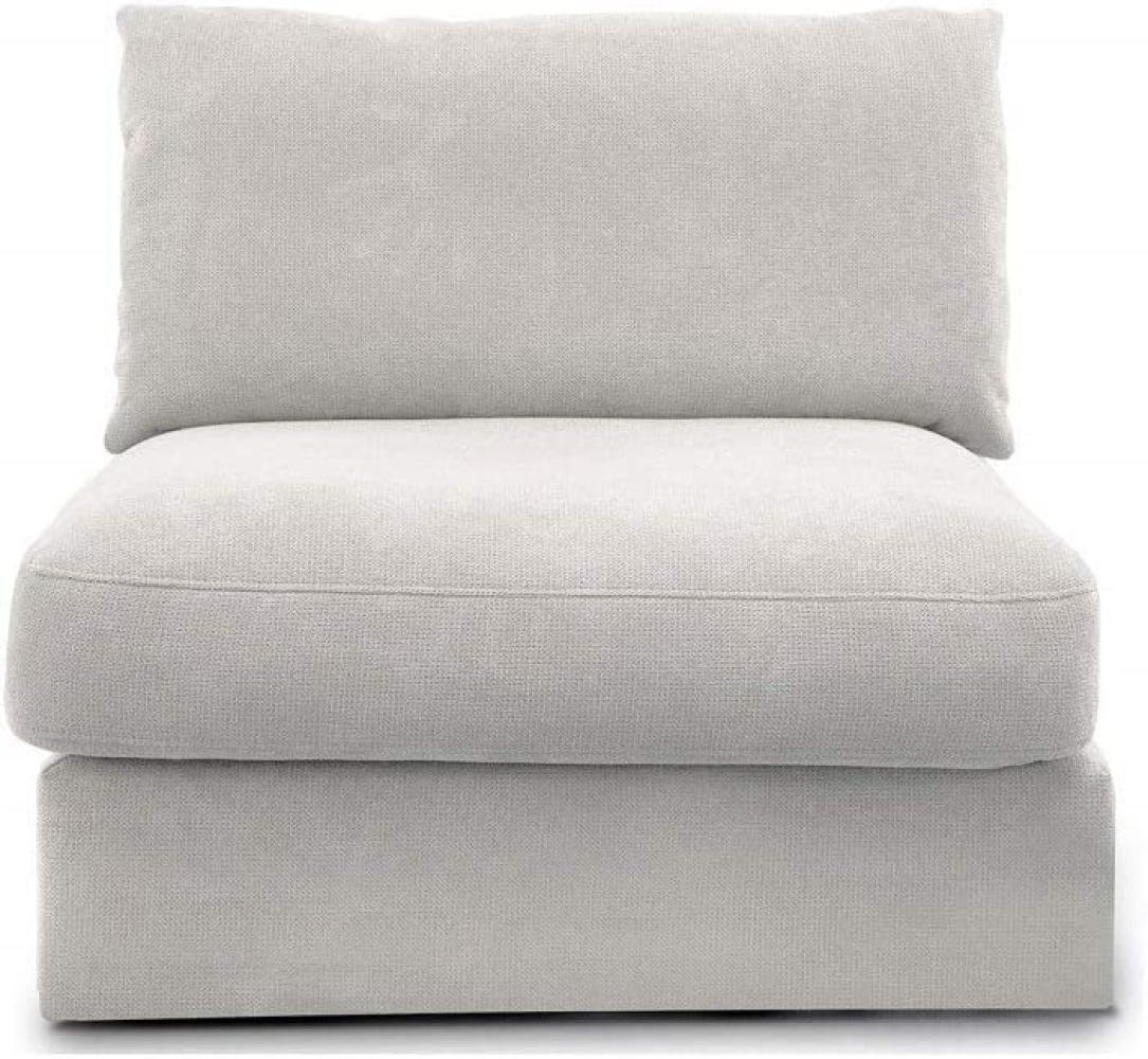 CAVADORE Sofa-Modul "Fiona" Sitzelement mit Rücken / XXL- Sessel mit Rückenlehne / 94 x 90 x 112 / Webstoff beige Bild 1