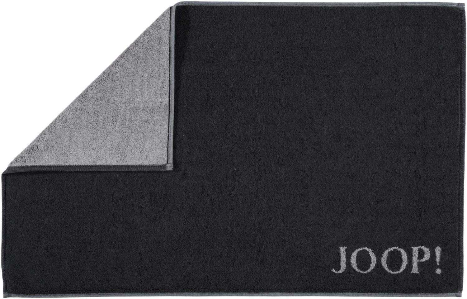 JOOP Doubleface Badematte Classic schwarz-anthrazit | 50x80 cm Bild 1