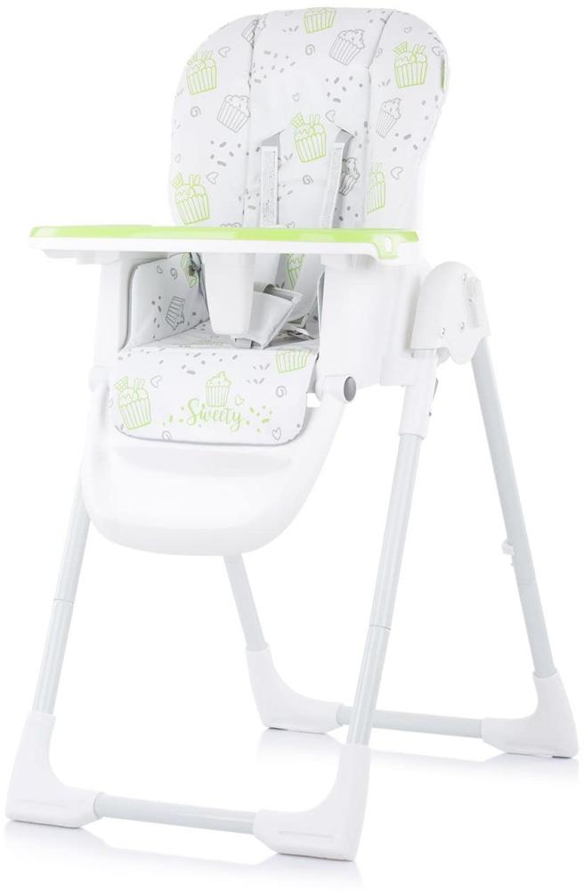 Chipolino, Kinderhochstuhl Sweety, Sitz verstellbar, klappbar, Sicherheitsgurt grün Bild 1