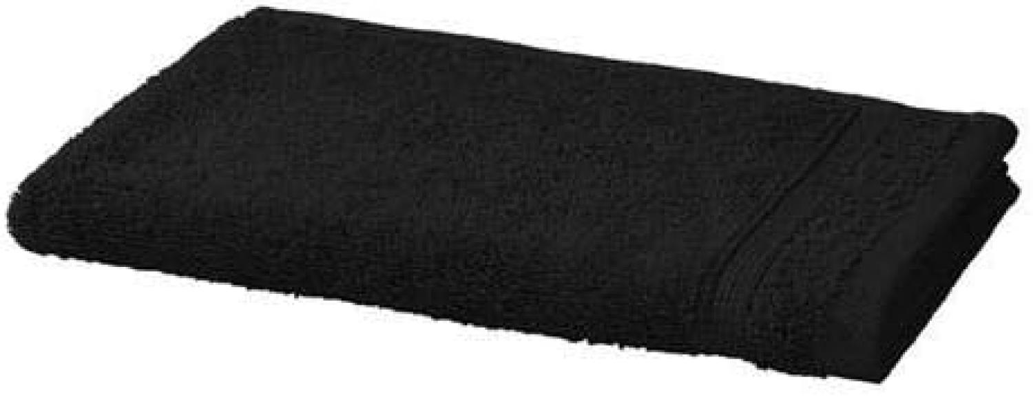 Handtuch Baumwolle Plain Design - Farbe: Schwarz, Größe: 30x50 cm Bild 1