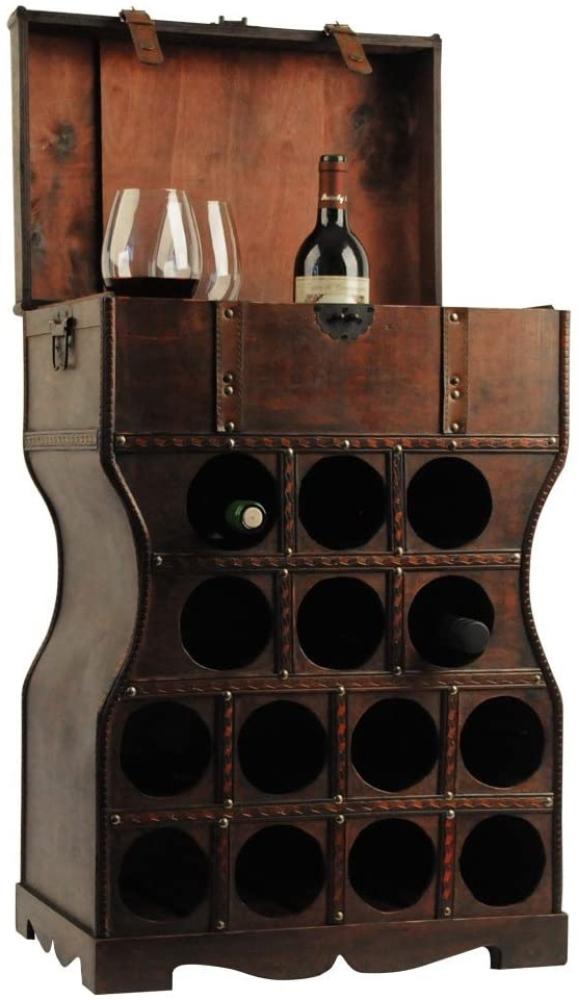 Weinregal, Holz, braun, Flaschen, Breite 46 cm Bild 1