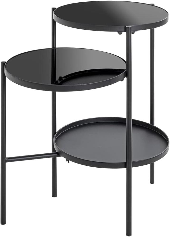 HAKU Möbel Beistelltisch, Metall, schwarz, B 56 x T 39 x H 71 cm Bild 1
