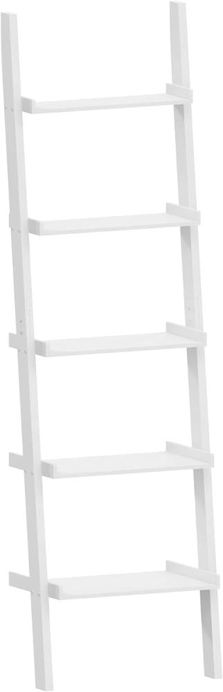 Amazon Marke - Movian Leiterregal mit 5 Böden, Weiß, 32,5 x 56 x 189 cm Bild 1