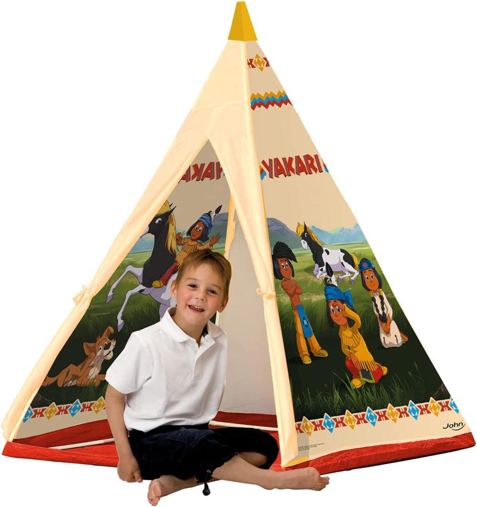 John 78607 - Yakari Tipi Zelt - Indianerzelt, Wigwam, Spielzelt, Kinderzelt, Spielhaus mit gedrucktem Motiv für Kinder Bild 1