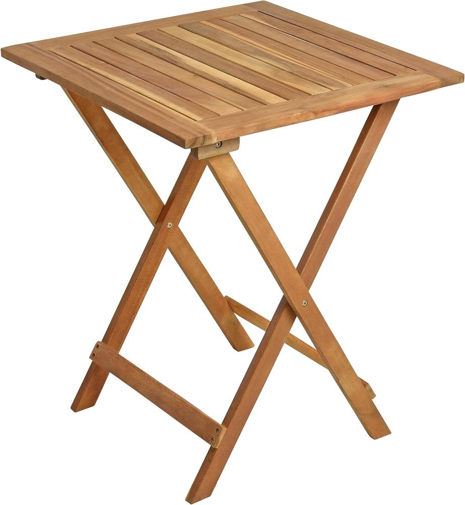 Balkontisch Klapptisch Holztisch 60x60x73 cm Gartentisch Holz Tisch Akazienholz Bild 1