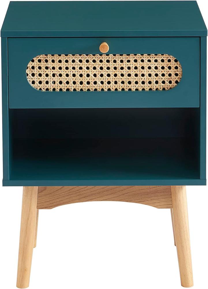 BAÏTA Sixtin Nachttisch, blau (bleu Canard), L40cm Bild 1