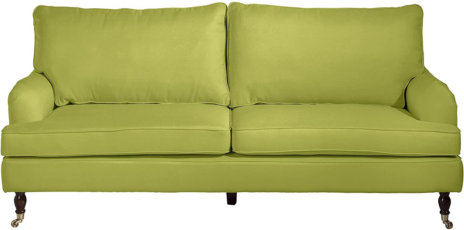 Passion Sofa 3-Sitzer Flachgewebe Apfel Buche Nussbaumfarben Bild 1
