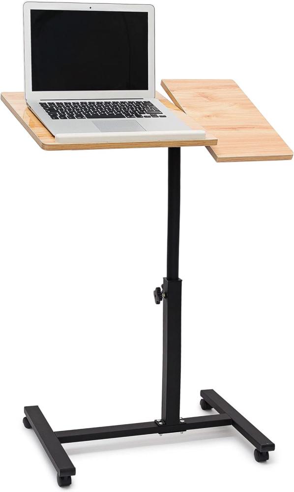 Laptoptisch höhenverstellbar, MDF/Stahl, Hellbraun, 95 x 60 x 40,5 cm Bild 1