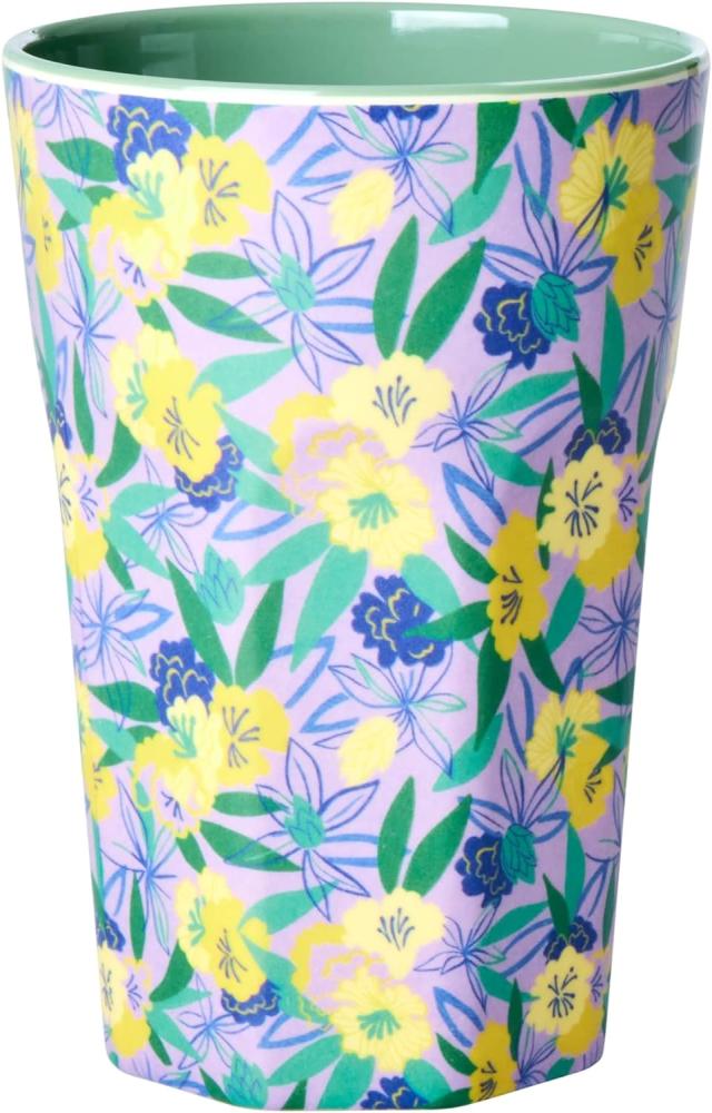 Rice Fancy Pansy Print Melamin Becher Tall Bild 1