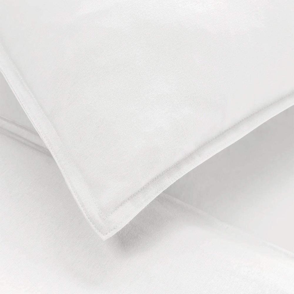 Traumschlaf Uni Single Jersey Kissenbezug Eschle 2-er Pack | 2x 40x80 cm | white Bild 1