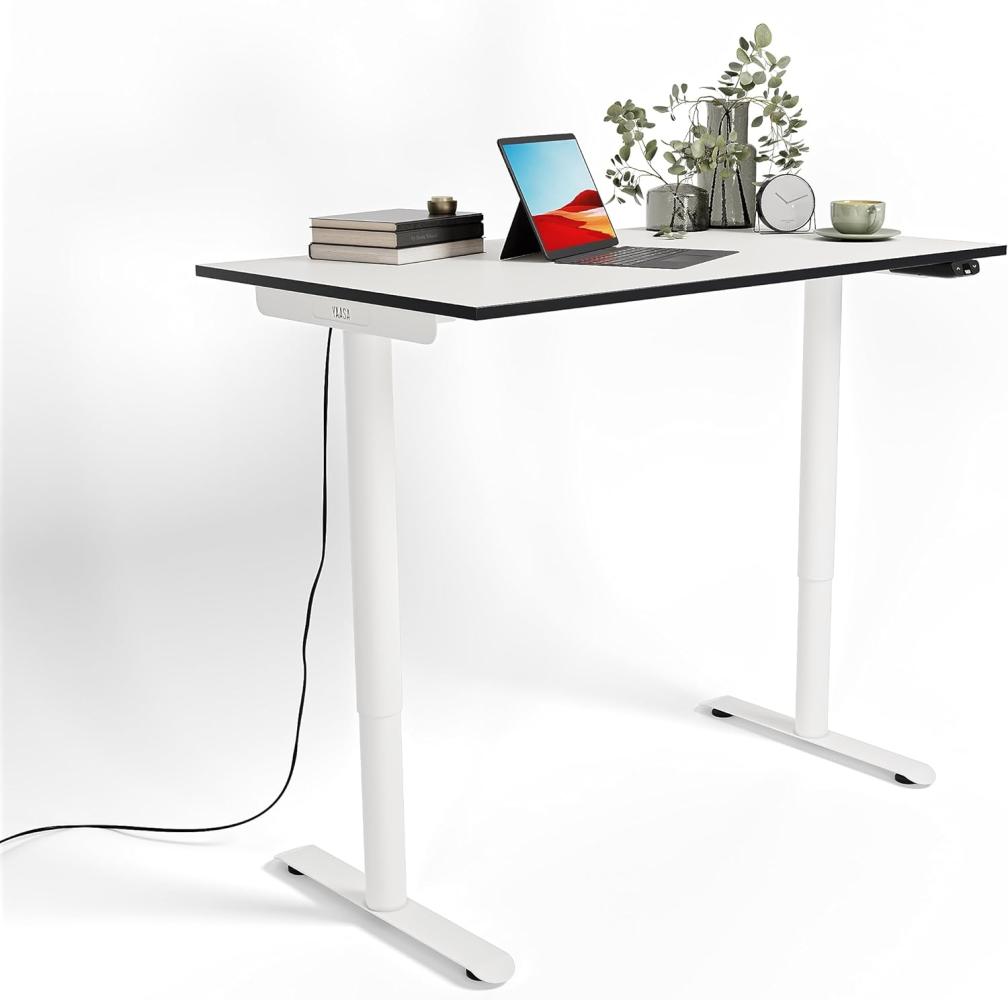 Yaasa Desk Basic S Elektrisch höhenverstellbarer Schreibtisch, 120 x 70 cm, Weiß Bild 1