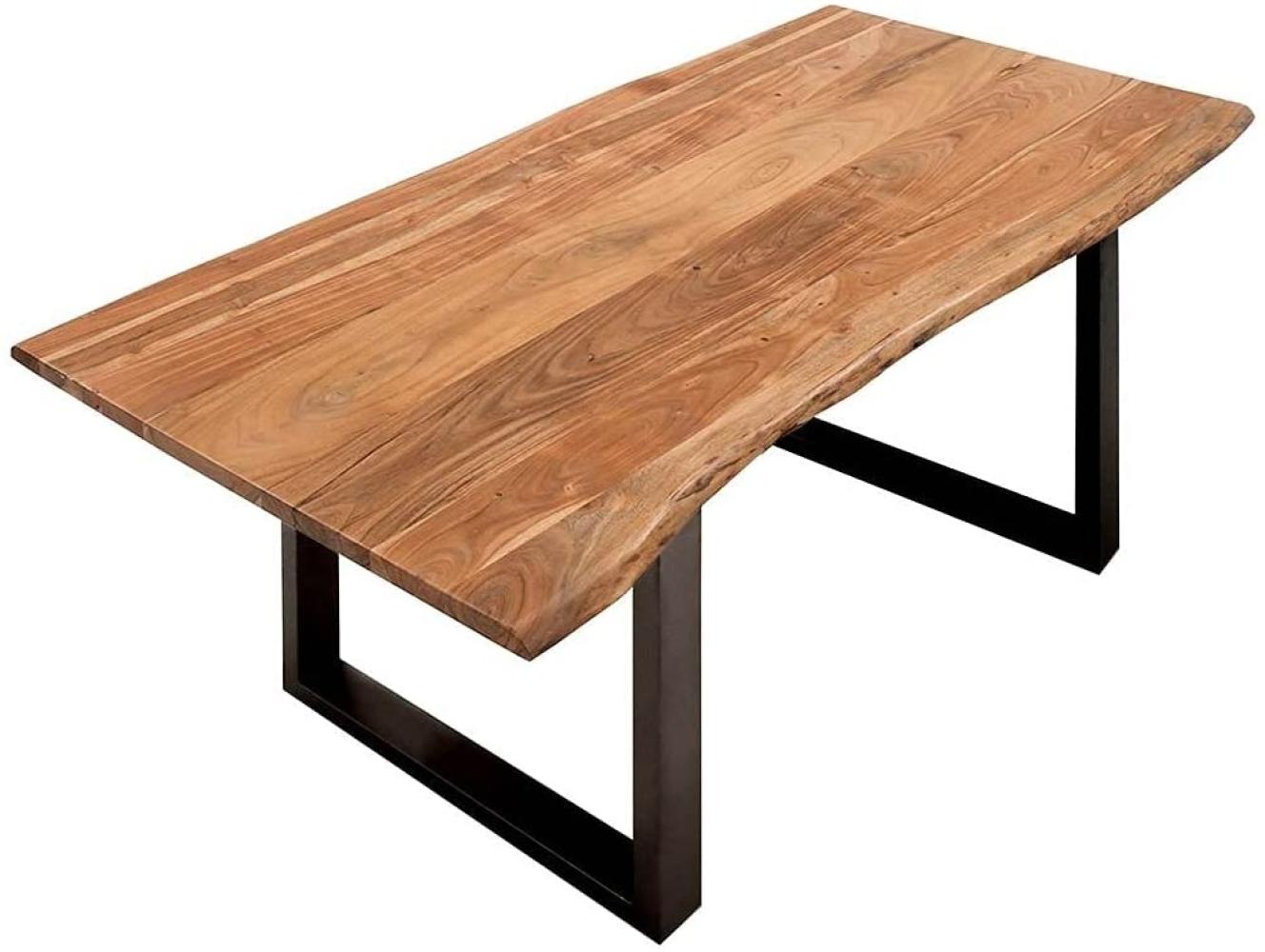 Design Esstisch Akazie massiv 160x90 Tisch Küchentisch Holztisch Baumkante Baum Bild 1