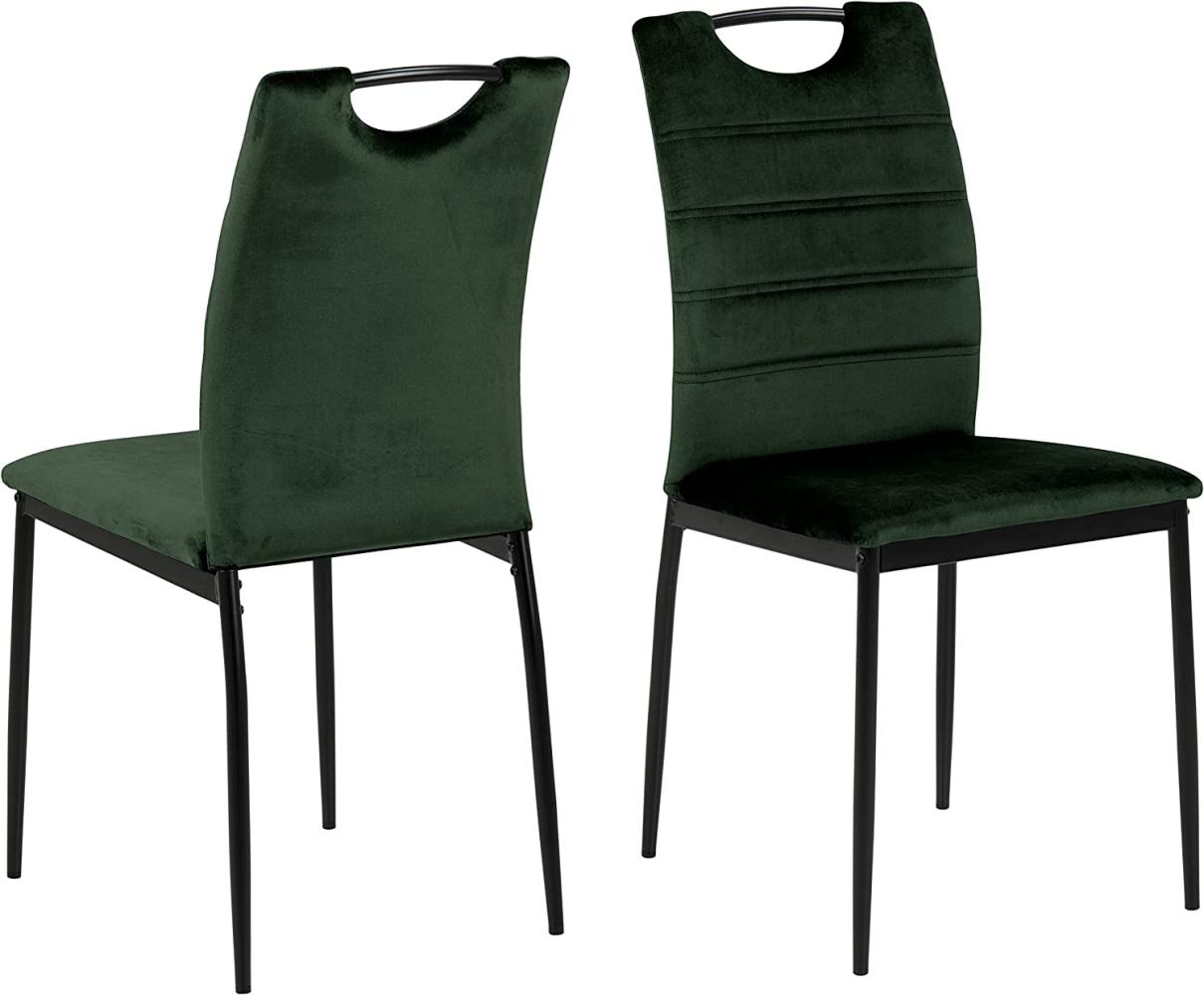 Set 4x Dia Esszimmerstuhl grün schwarz Stuhl Stühle Esszimmer Küche Küchenstühle Bild 1