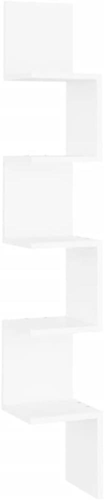 vidaXL Wand-Eckregal Weiß 20x20x127,5 cm Spanplatte Bild 1