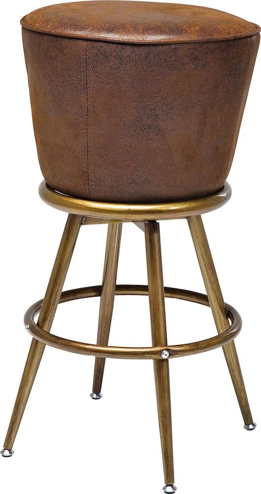 Kare Barhocker Lady Rock Vintage, runder Designbarstuhl mit Metallfüßen im Retrolook, gold-braun, (H/B/T) 74x48x48cm Bild 1