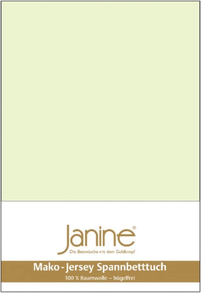 Janine Mako Jersey Spannbetttuch Bettlaken 140-160x200 cm OVP 5007 06 limone Bild 1