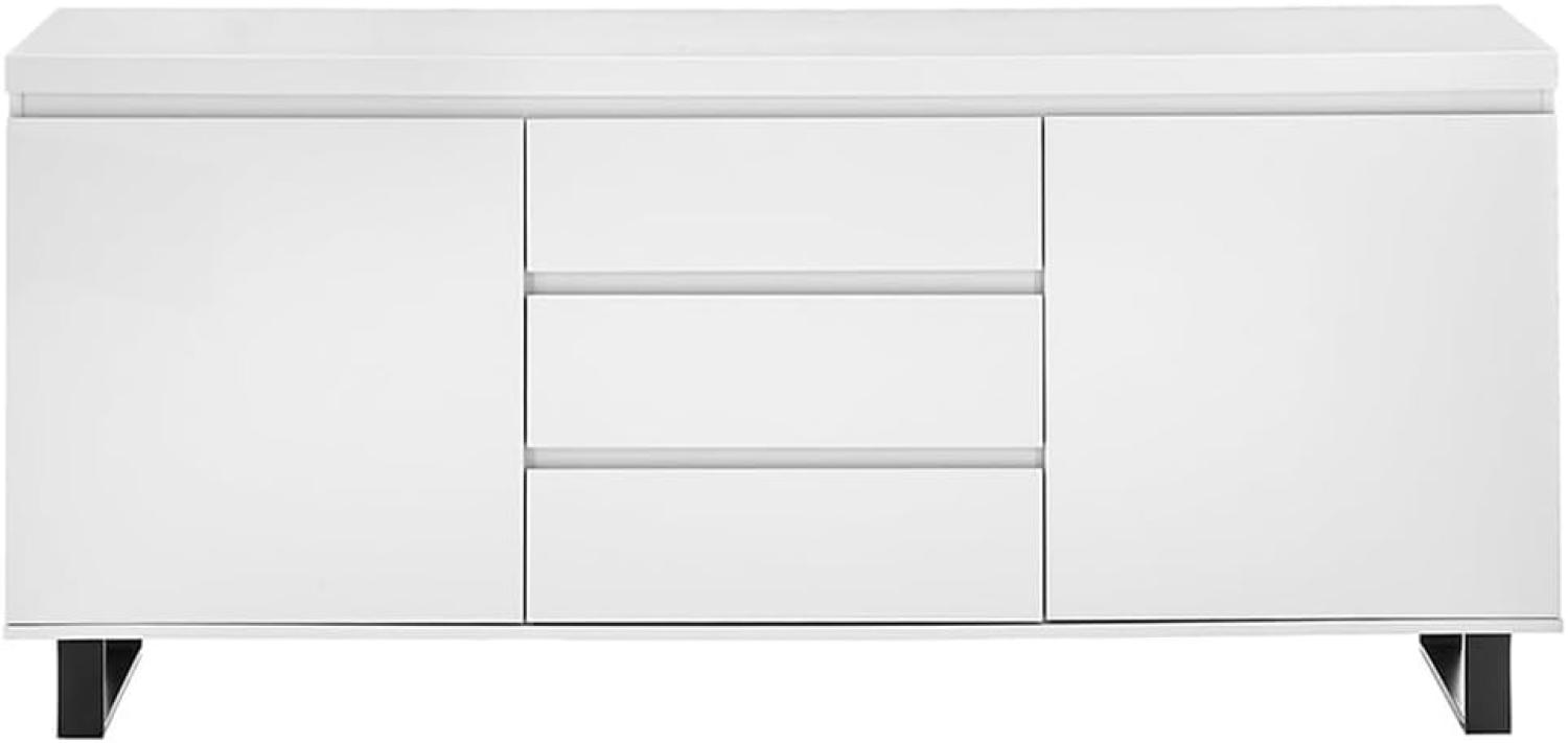 Sideboard >AUSTIN< in modern white, HWP - 166x74x40cm (BxHxT) Bild 1
