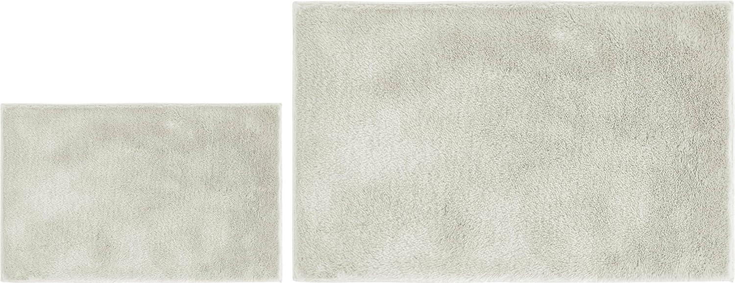 andiamo Badematte rutschfest Florida - Badezimmerteppich weich und flauschig - Badteppich rutschfest waschbar Duschvorleger Badvorleger für Badezimmer 2er Set 40 x 60 cm + 60 x 100 cm beige Bild 1