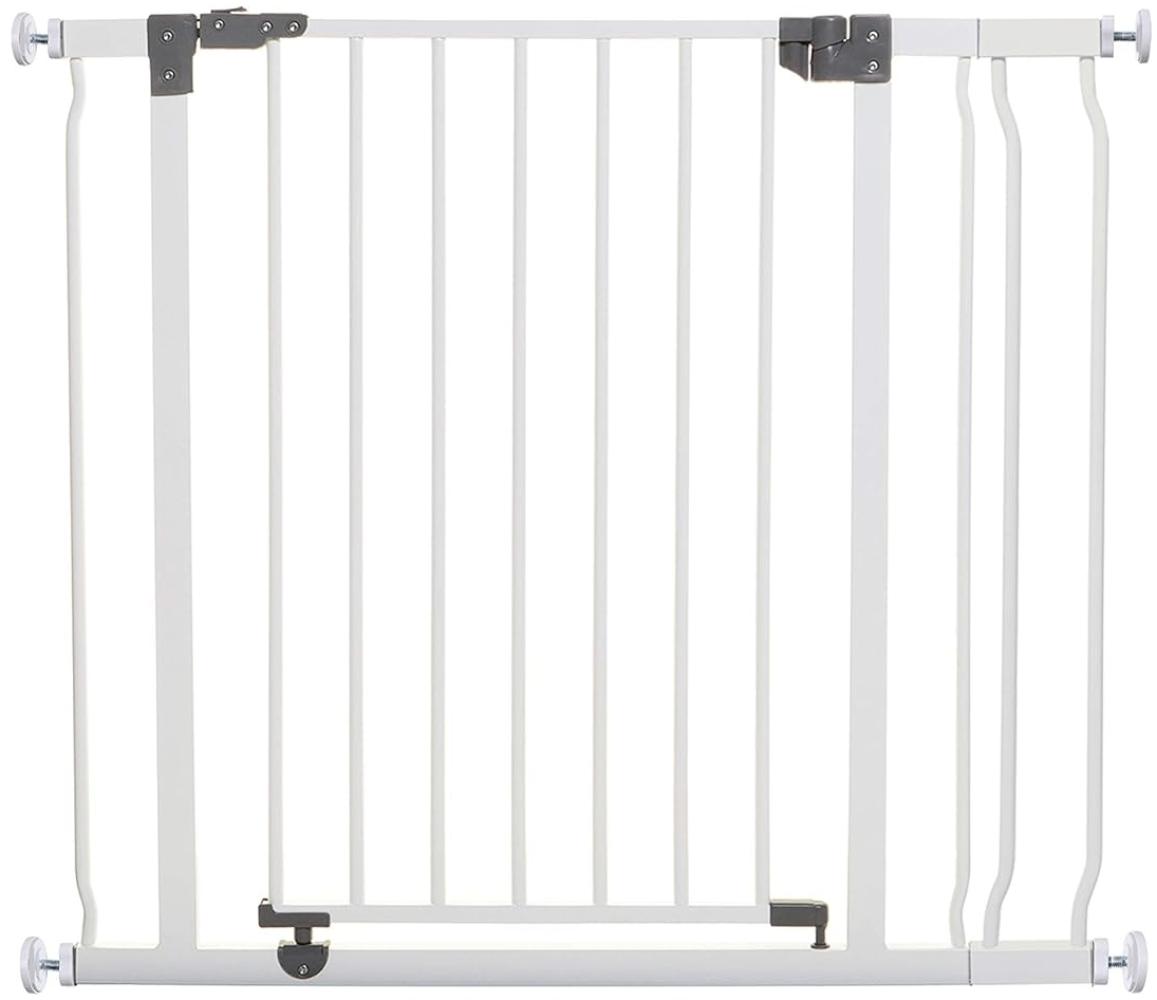 Dreambaby G776 Liberty Treppenschutzgitter / Türschutzgitter-Set - 1 Gitter + 1 Verlängerung (passend 75cm-90cm) weiß Bild 1