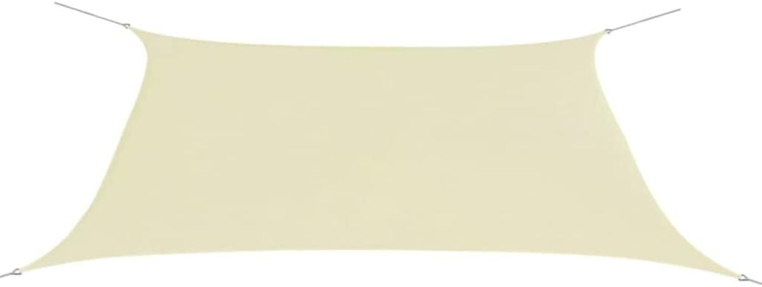 Sonnensegel Oxford Gewebe Rechteckig 2 x 4 m Creme Bild 1