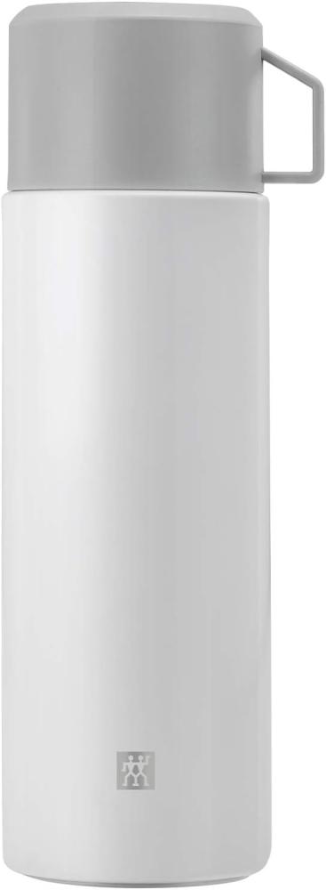 Zwilling 'Thermo' Isolierflasche, integrierte Tasse, Edelstahl, weiß, 1 L Bild 1