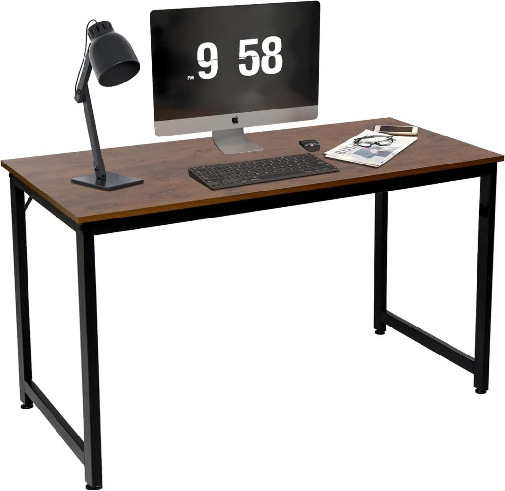 Schreibtisch, Computertisch, PC-Tisch Bürotisch Officetisch für Home Office Schule, Stabil Laptop-Tisch Arbeitstisch (120 x 71 x 60cm, Nussbaum)…… Bild 1