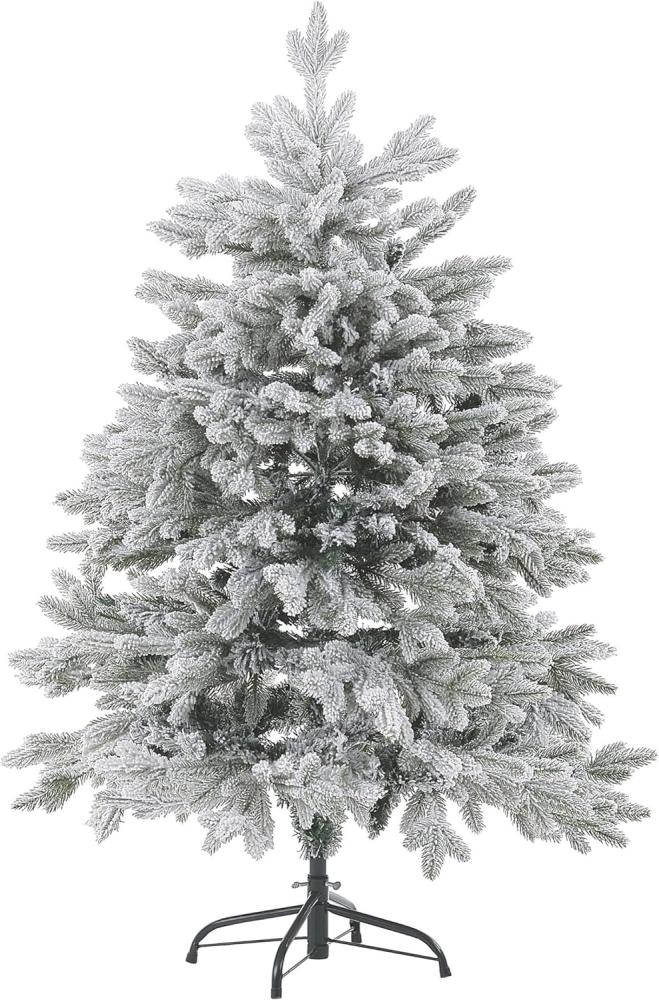 Künstlicher Weihnachtsbaum schneebedeckt 120 cm weiß FORAKER Bild 1
